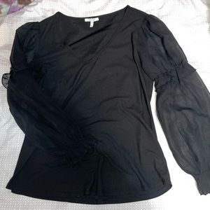 maurice’s black lace shirt